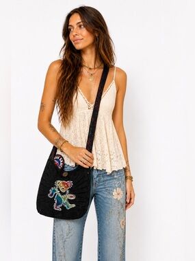 Grateful Dead Viola Lee Tore up Razor Cut NWT dancing bear bag